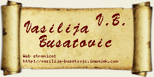 Vasilija Bušatović vizit kartica